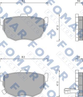 Fomar friction FO 451681 Гальмівні колодки, комплект FO451681: Купити в Україні - Добра ціна на EXIST.UA!