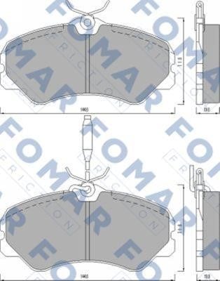 Fomar friction FO 467481 Гальмівні колодки, комплект FO467481: Купити в Україні - Добра ціна на EXIST.UA!