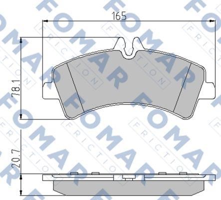 Fomar friction FO 923681 Гальмівні колодки, комплект FO923681: Купити в Україні - Добра ціна на EXIST.UA!
