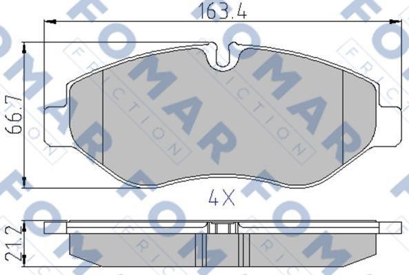 Fomar friction FO 929381 Гальмівні колодки, комплект FO929381: Купити в Україні - Добра ціна на EXIST.UA!