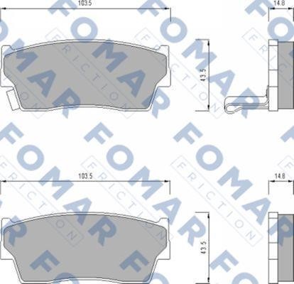 Fomar friction FO 623781 Гальмівні колодки, комплект FO623781: Купити в Україні - Добра ціна на EXIST.UA!