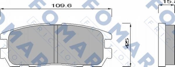 Fomar friction FO 621481 Гальмівні колодки, комплект FO621481: Купити в Україні - Добра ціна на EXIST.UA!