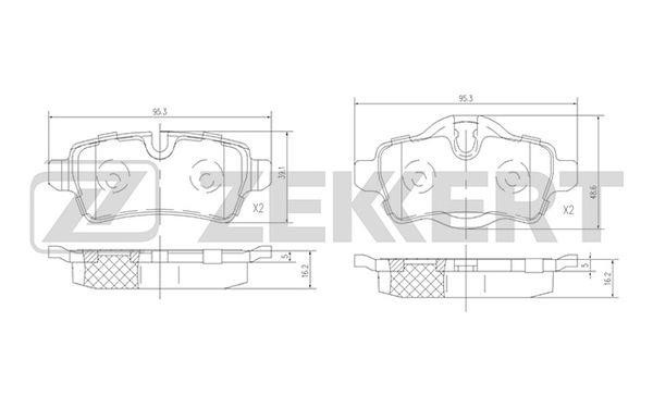 Zekkert BS-1881 Гальмівні колодки передні, комплект BS1881: Купити в Україні - Добра ціна на EXIST.UA!