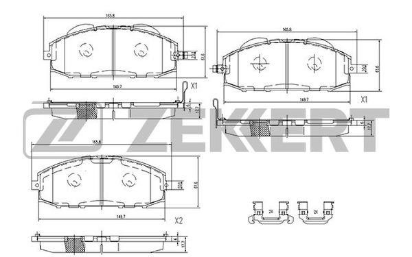 Zekkert BS-1219 Гальмівні колодки передні, комплект BS1219: Купити в Україні - Добра ціна на EXIST.UA!