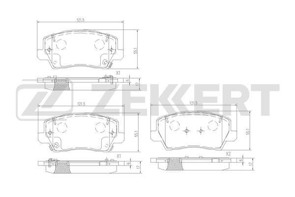 Zekkert BS-3068 Гальмівні колодки, комплект BS3068: Купити в Україні - Добра ціна на EXIST.UA!