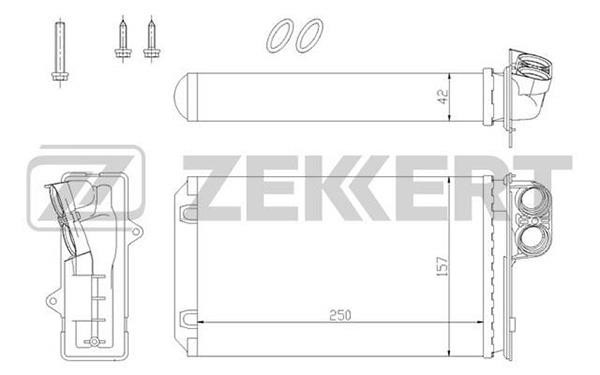 Zekkert MK-5067 Теплообмінник, система опалення салону MK5067: Купити в Україні - Добра ціна на EXIST.UA!
