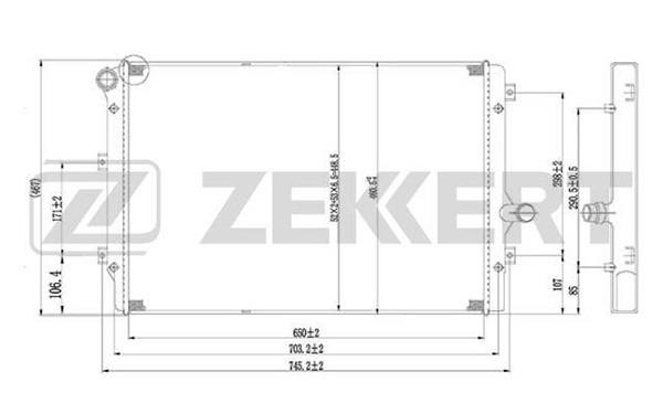 Zekkert MK-1234 Радіатор, система охолодження двигуна MK1234: Купити в Україні - Добра ціна на EXIST.UA!