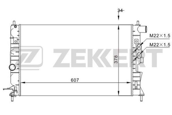 Zekkert MK-1527 Радіатор, охолодження двигуна MK1527: Приваблива ціна - Купити в Україні на EXIST.UA!