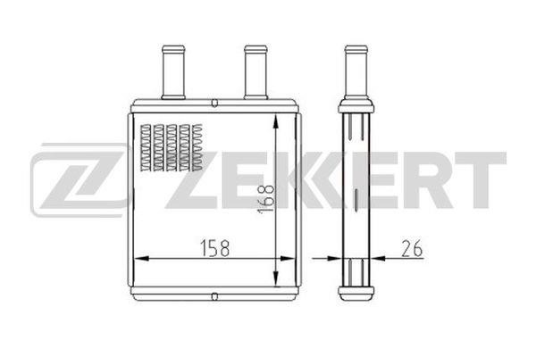 Zekkert MK-5122 Теплообмінник, опалення салону MK5122: Купити в Україні - Добра ціна на EXIST.UA!