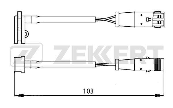 Zekkert BS-8019 Датчик зносу гальмівних колодок BS8019: Купити в Україні - Добра ціна на EXIST.UA!