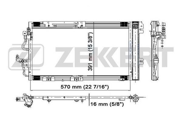 Zekkert MK3037 Радіатор кондиціонера (Конденсатор) MK3037: Купити в Україні - Добра ціна на EXIST.UA!