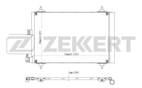 Zekkert MK3017 Радіатор кондиціонера (Конденсатор) MK3017: Купити в Україні - Добра ціна на EXIST.UA!