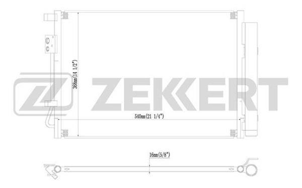 Zekkert MK3023 Радіатор кондиціонера (Конденсатор) MK3023: Купити в Україні - Добра ціна на EXIST.UA!