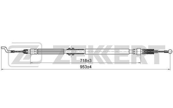 Zekkert BZ-1036 Трос, cтояночний гальмо BZ1036: Купити в Україні - Добра ціна на EXIST.UA!