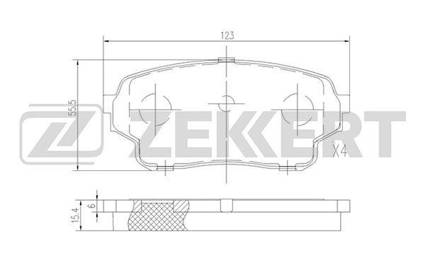 Zekkert BS-2430 Гальмівні колодки передні, комплект BS2430: Купити в Україні - Добра ціна на EXIST.UA!