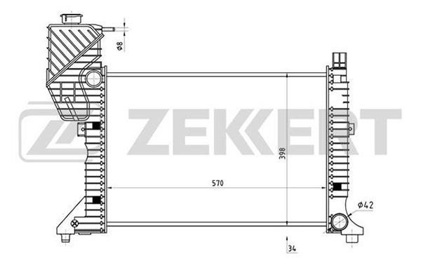 Zekkert MK-1339 Радіатор, система охолодження двигуна MK1339: Купити в Україні - Добра ціна на EXIST.UA!