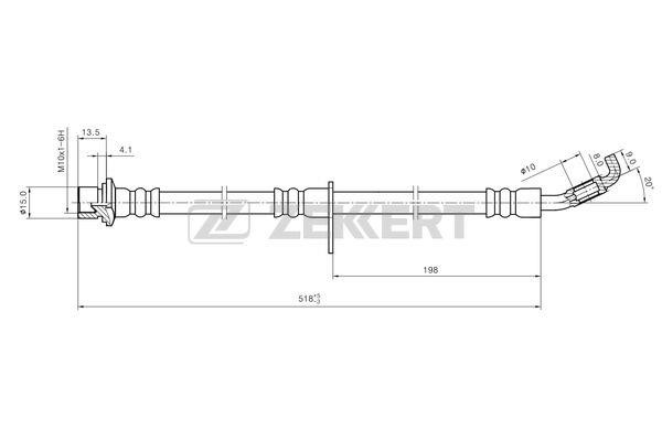 Zekkert BS-9480 Гальмівний шланг BS9480: Купити в Україні - Добра ціна на EXIST.UA!