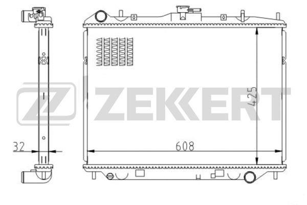 Zekkert MK-1551 Радіатор, охолодження двигуна MK1551: Купити в Україні - Добра ціна на EXIST.UA!