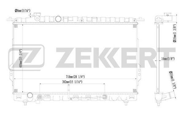 Zekkert MK1120 Радіатор охолодження двигуна MK1120: Приваблива ціна - Купити в Україні на EXIST.UA!
