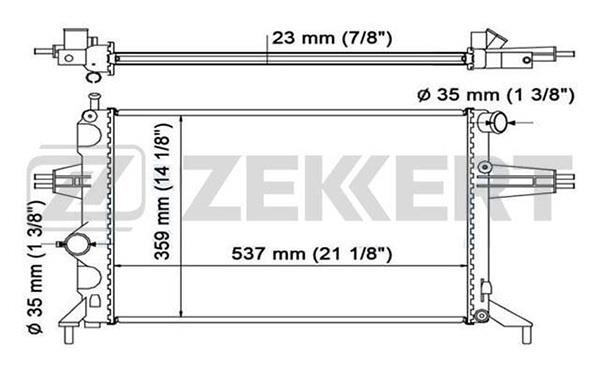 Zekkert MK1112 Радіатор охолодження двигуна MK1112: Купити в Україні - Добра ціна на EXIST.UA!