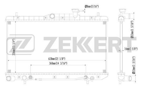 Zekkert MK1156 Радіатор охолодження двигуна MK1156: Купити в Україні - Добра ціна на EXIST.UA!