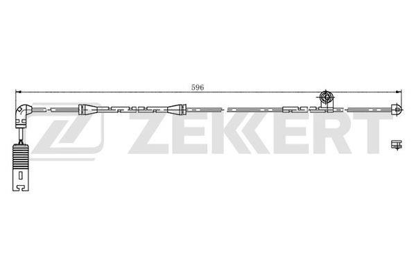 Zekkert BS-8025 Конт. попер. сигналу, знос гальм. накл. BS8025: Купити в Україні - Добра ціна на EXIST.UA!