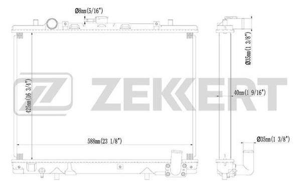 Zekkert MK1104 Радіатор охолодження двигуна MK1104: Приваблива ціна - Купити в Україні на EXIST.UA!