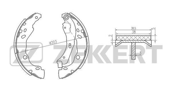 Zekkert BK-4101 Колодки гальмівні барабанні, комплект BK4101: Купити в Україні - Добра ціна на EXIST.UA!