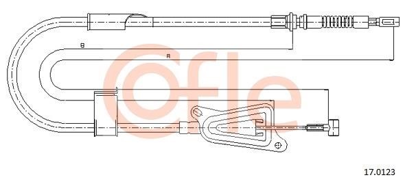 Cofle 92.17.0123 Тросовий привод, стоянкове гальмо 92170123: Купити в Україні - Добра ціна на EXIST.UA!