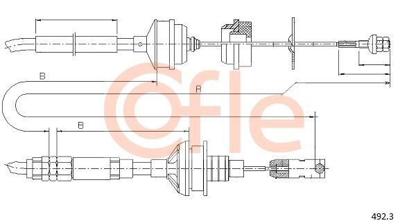 Cofle 92.492.3 Тросовий привод, привод зчеплення 924923: Купити в Україні - Добра ціна на EXIST.UA!