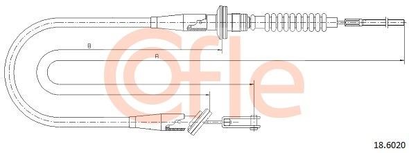 Cofle 92.18.6020 Тросовий привод, привод зчеплення 92186020: Купити в Україні - Добра ціна на EXIST.UA!
