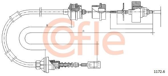 Cofle 92.1172.6 Тросовий привод, привод зчеплення 9211726: Купити в Україні - Добра ціна на EXIST.UA!