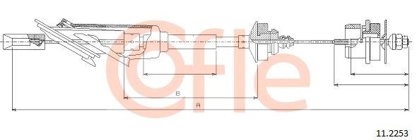 Cofle 92.11.2253 Тросовий привод, привод зчеплення 92112253: Купити в Україні - Добра ціна на EXIST.UA!
