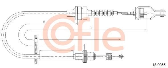 Cofle 92.18.0056 Тросовий привод, привод зчеплення 92180056: Купити в Україні - Добра ціна на EXIST.UA!