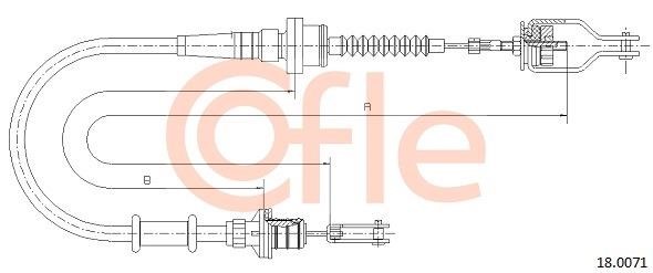 Cofle 92.18.0071 Тросовий привод, привод зчеплення 92180071: Купити в Україні - Добра ціна на EXIST.UA!