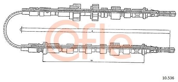 Cofle 92.10.536 Трос гальма стоянки 9210536: Купити в Україні - Добра ціна на EXIST.UA!