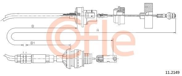 Cofle 92.11.2149 Тросовий привод, привод зчеплення 92112149: Купити в Україні - Добра ціна на EXIST.UA!
