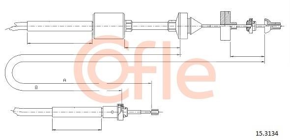 Cofle 92.15.3134 Тросовий привод, привод зчеплення 92153134: Купити в Україні - Добра ціна на EXIST.UA!