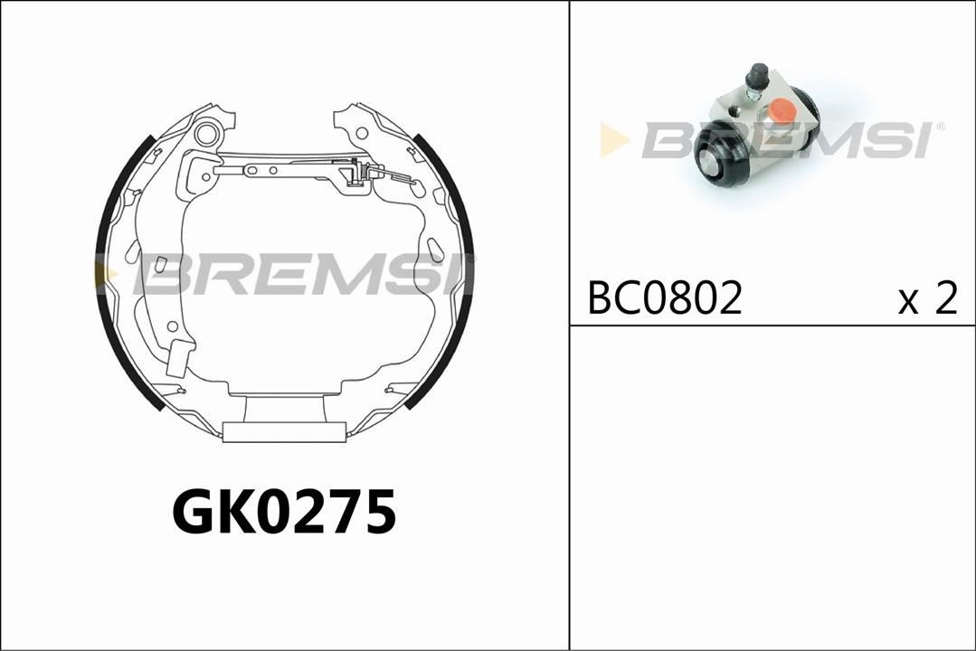 Bremsi GK0275 Колодки гальмівні барабанні, комплект GK0275: Купити в Україні - Добра ціна на EXIST.UA!