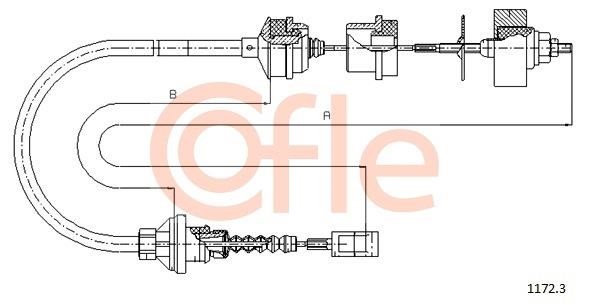 Cofle 92.1172.3 Тросовий привод, привод зчеплення 9211723: Купити в Україні - Добра ціна на EXIST.UA!