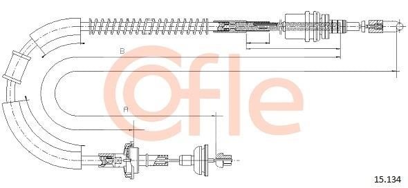 Cofle 92.15.134 Тросовий привод, привод зчеплення 9215134: Купити в Україні - Добра ціна на EXIST.UA!