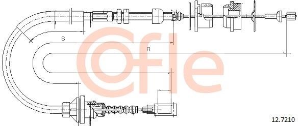 Cofle 92.12.7210 Тросовий привод, привод зчеплення 92127210: Купити в Україні - Добра ціна на EXIST.UA!