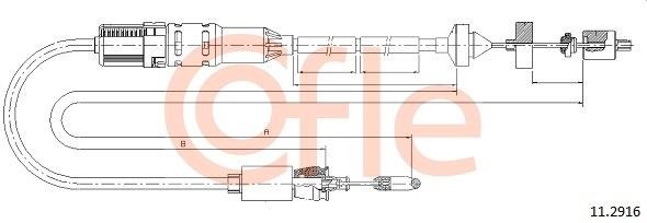 Cofle 92.11.2916 Тросовий привод, привод зчеплення 92112916: Купити в Україні - Добра ціна на EXIST.UA!