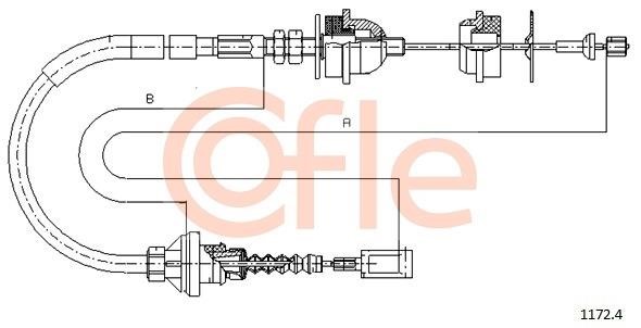 Cofle 92.1172.4 Тросовий привод, привод зчеплення 9211724: Купити в Україні - Добра ціна на EXIST.UA!