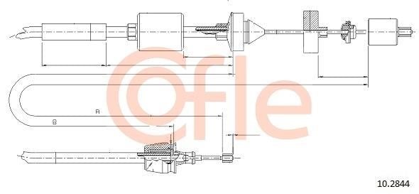 Cofle 92.10.2844 Тросовий привод, привод зчеплення 92102844: Купити в Україні - Добра ціна на EXIST.UA!