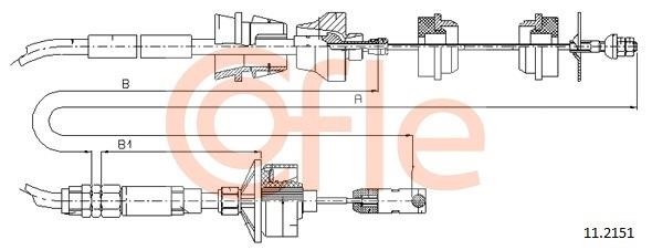 Cofle 92.11.2151 Тросовий привод, привод зчеплення 92112151: Купити в Україні - Добра ціна на EXIST.UA!