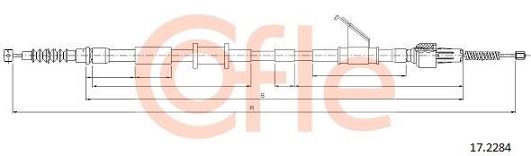 Cofle 92.17.2284 Трос гальма стоянки 92172284: Приваблива ціна - Купити в Україні на EXIST.UA!