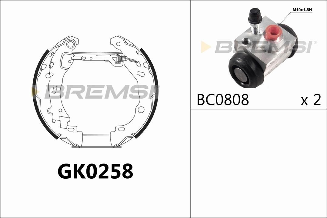 Bremsi GK0258 Колодки гальмівні барабанні, комплект GK0258: Купити в Україні - Добра ціна на EXIST.UA!