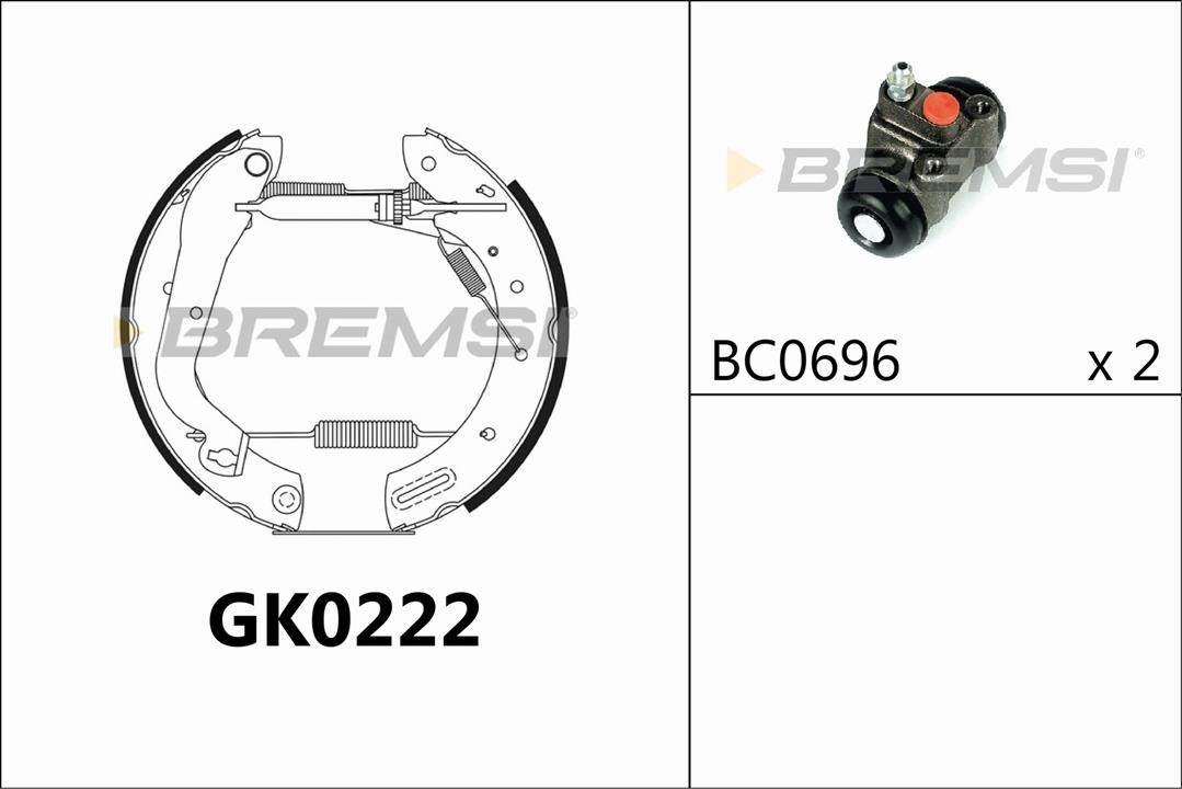 Bremsi GK0222 Колодки гальмівні барабанні, комплект GK0222: Купити в Україні - Добра ціна на EXIST.UA!