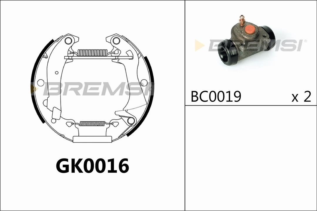 Bremsi GK0016 Колодки гальмівні барабанні, комплект GK0016: Купити в Україні - Добра ціна на EXIST.UA!